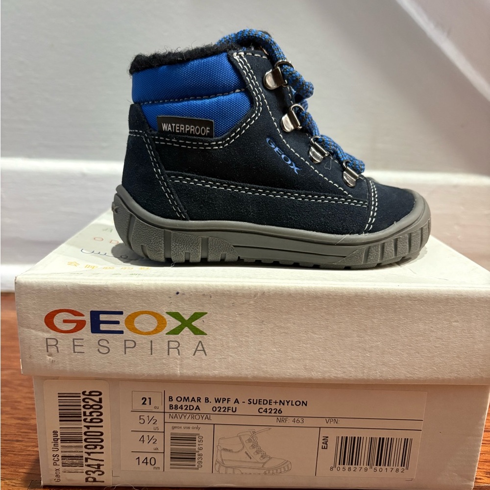 Geox Kids Navy and Blue Waterproof Boots